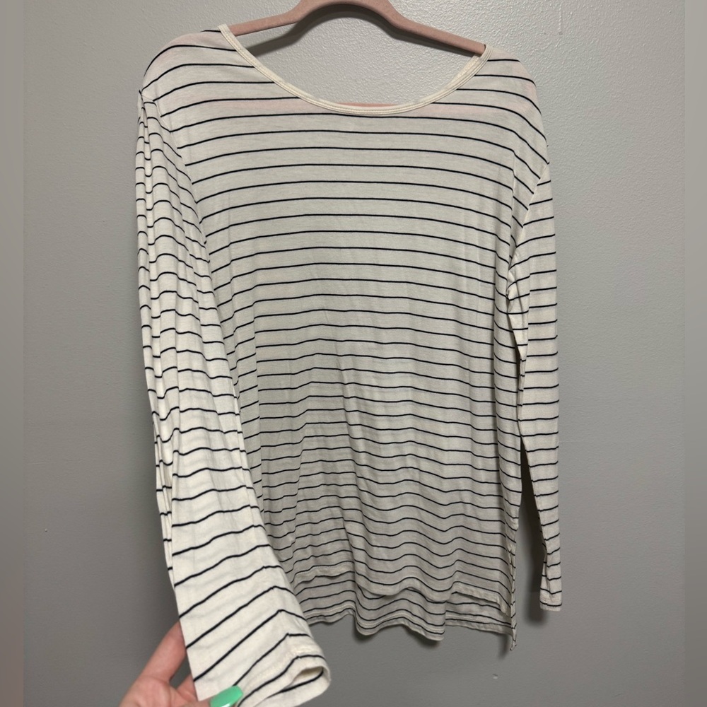 BP Striped Long Sleeve Lightweight Women's Top